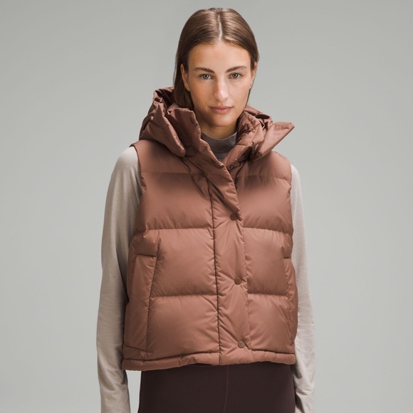 NWT Lululemon Roasted Brown Wunder Puff Cropped Vest, size 6 | NWT - Picture 1 of 5